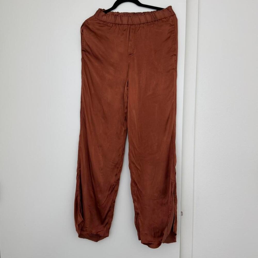 Zara copper satin wide leg pants - Picture 3 of 5